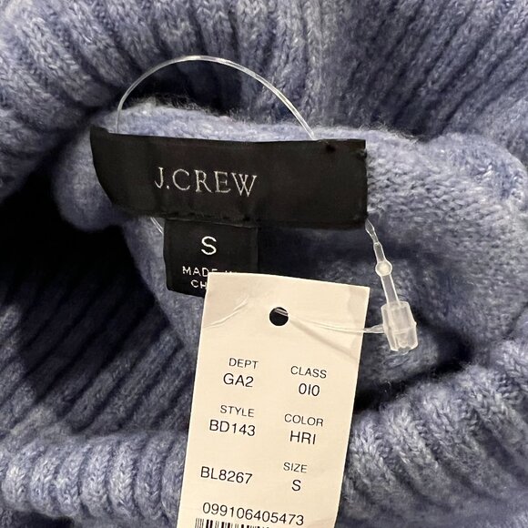 J Crew Turtleneck Wool Alpaca Sweater, NWT, Blue, S - Picture 4 of 9